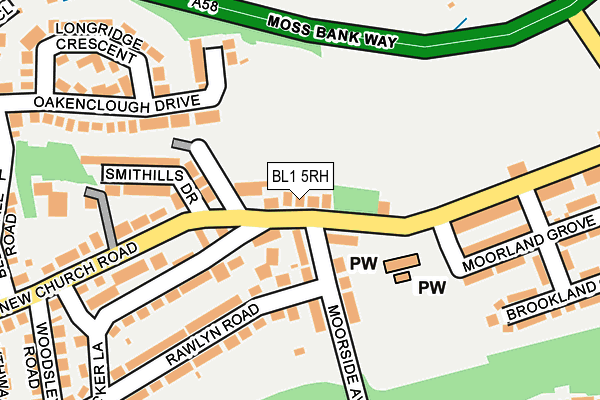 BL1 5RH map - OS OpenMap – Local (Ordnance Survey)
