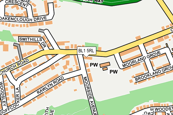 BL1 5RL map - OS OpenMap – Local (Ordnance Survey)