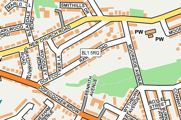 BL1 5RQ map - OS OpenMap – Local (Ordnance Survey)