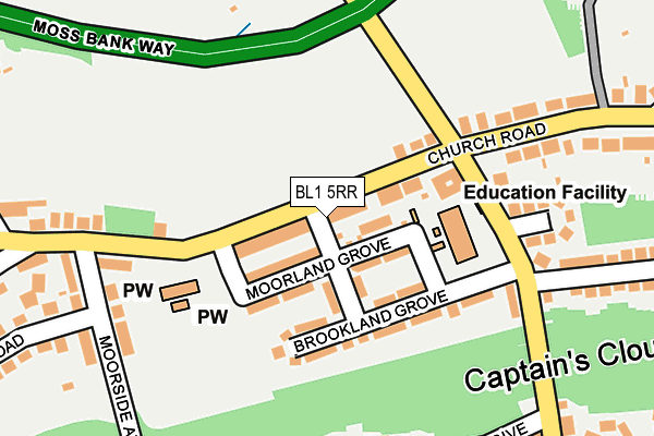 BL1 5RR map - OS OpenMap – Local (Ordnance Survey)