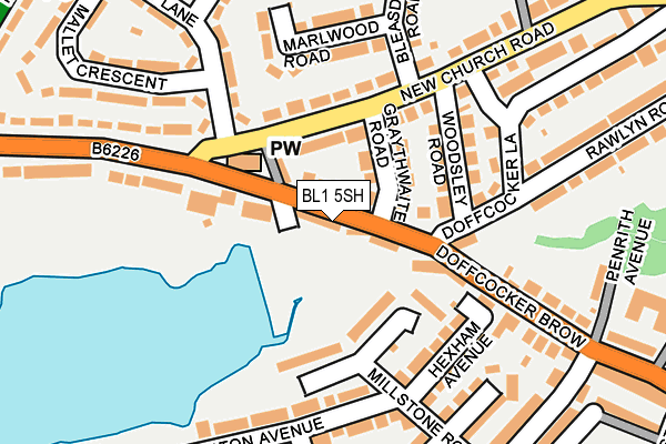 BL1 5SH map - OS OpenMap – Local (Ordnance Survey)