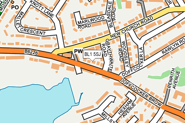 BL1 5SJ map - OS OpenMap – Local (Ordnance Survey)