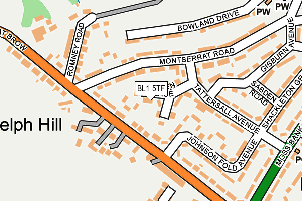 BL1 5TF map - OS OpenMap – Local (Ordnance Survey)