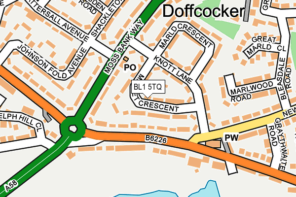 BL1 5TQ map - OS OpenMap – Local (Ordnance Survey)