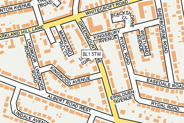 BL1 5TW map - OS OpenMap – Local (Ordnance Survey)