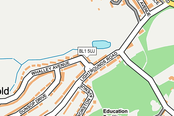 BL1 5UJ map - OS OpenMap – Local (Ordnance Survey)