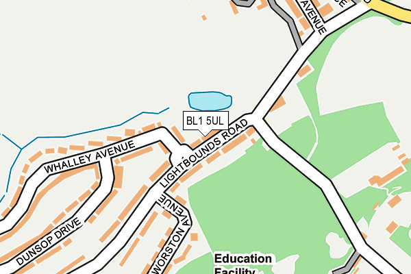 BL1 5UL map - OS OpenMap – Local (Ordnance Survey)