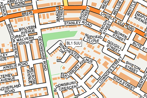BL1 5UU map - OS OpenMap – Local (Ordnance Survey)