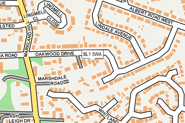 BL1 5WA map - OS OpenMap – Local (Ordnance Survey)