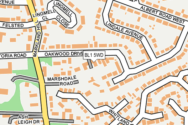 BL1 5WD map - OS OpenMap – Local (Ordnance Survey)
