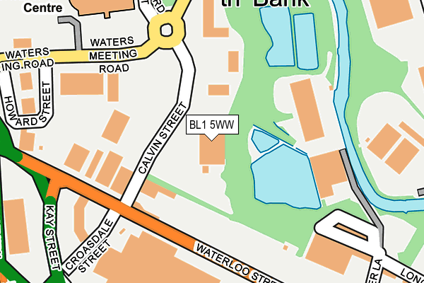 BL1 5WW map - OS OpenMap – Local (Ordnance Survey)