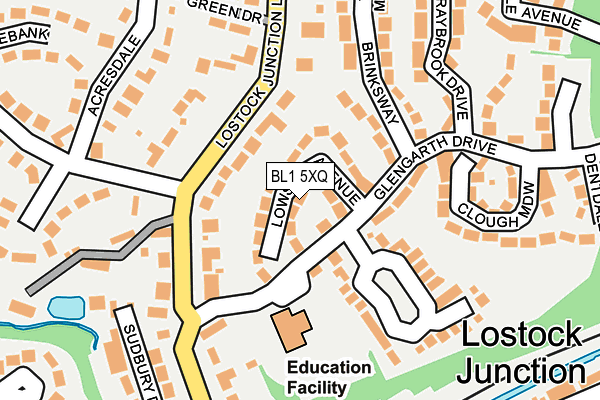 BL1 5XQ map - OS OpenMap – Local (Ordnance Survey)