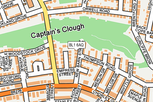 BL1 6AQ map - OS OpenMap – Local (Ordnance Survey)
