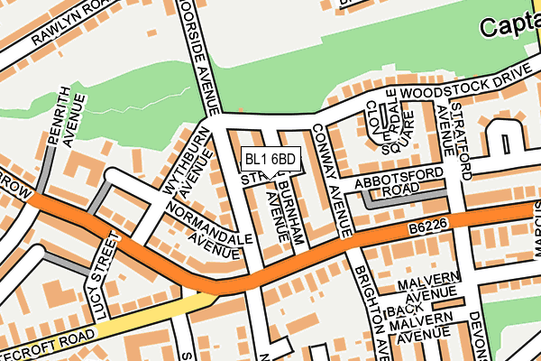 BL1 6BD map - OS OpenMap – Local (Ordnance Survey)