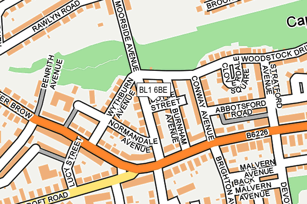 BL1 6BE map - OS OpenMap – Local (Ordnance Survey)