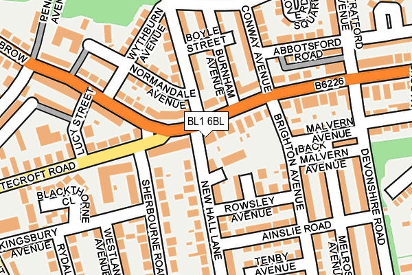 BL1 6BL map - OS OpenMap – Local (Ordnance Survey)