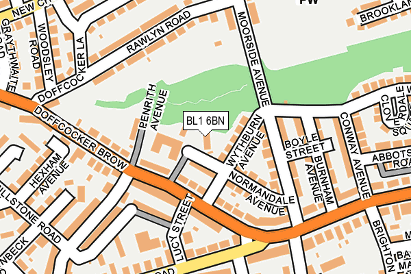 BL1 6BN map - OS OpenMap – Local (Ordnance Survey)