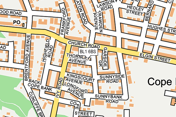 BL1 6BS map - OS OpenMap – Local (Ordnance Survey)