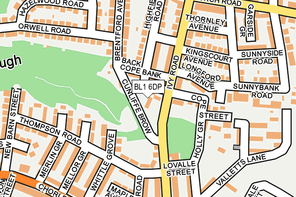 BL1 6DP map - OS OpenMap – Local (Ordnance Survey)