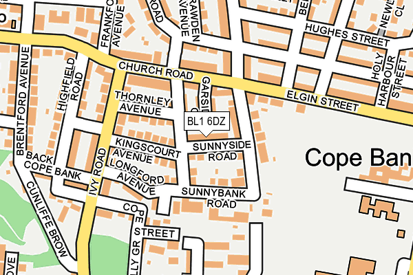 BL1 6DZ map - OS OpenMap – Local (Ordnance Survey)