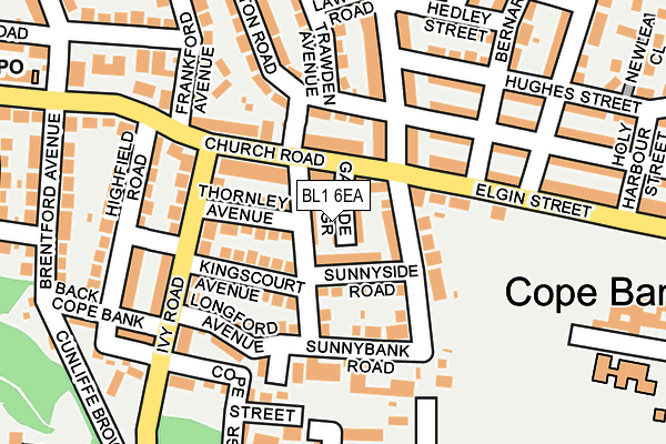 BL1 6EA map - OS OpenMap – Local (Ordnance Survey)