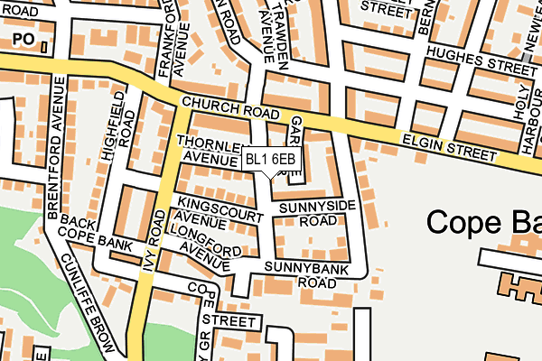 BL1 6EB map - OS OpenMap – Local (Ordnance Survey)