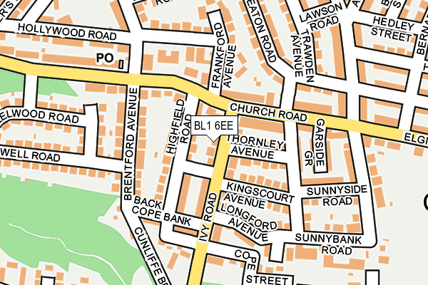 BL1 6EE map - OS OpenMap – Local (Ordnance Survey)