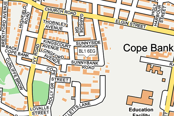 BL1 6EG map - OS OpenMap – Local (Ordnance Survey)