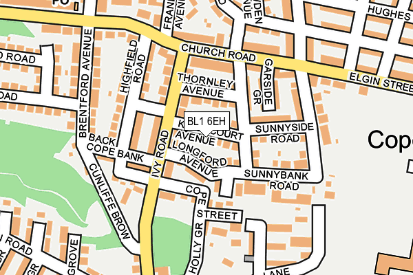 BL1 6EH map - OS OpenMap – Local (Ordnance Survey)