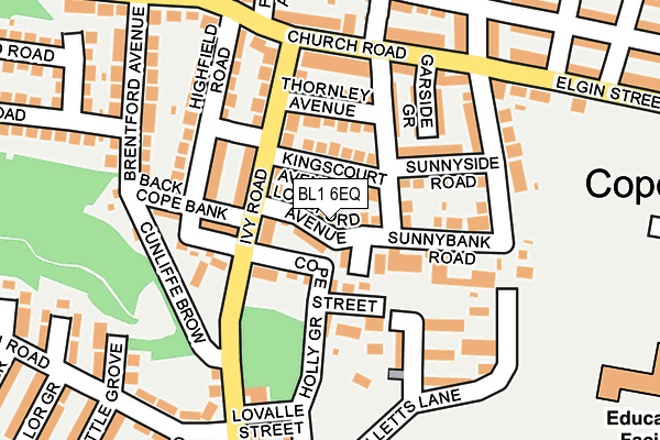 BL1 6EQ map - OS OpenMap – Local (Ordnance Survey)