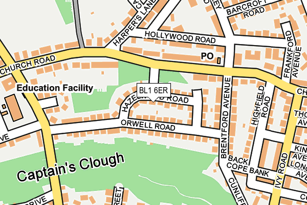 BL1 6ER map - OS OpenMap – Local (Ordnance Survey)