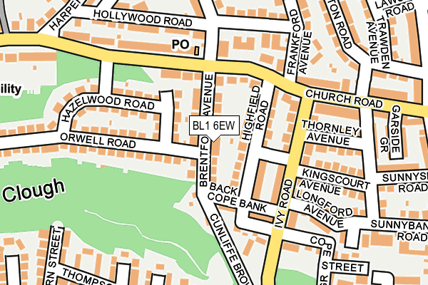 BL1 6EW map - OS OpenMap – Local (Ordnance Survey)
