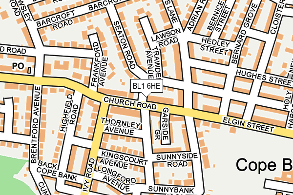 BL1 6HE map - OS OpenMap – Local (Ordnance Survey)