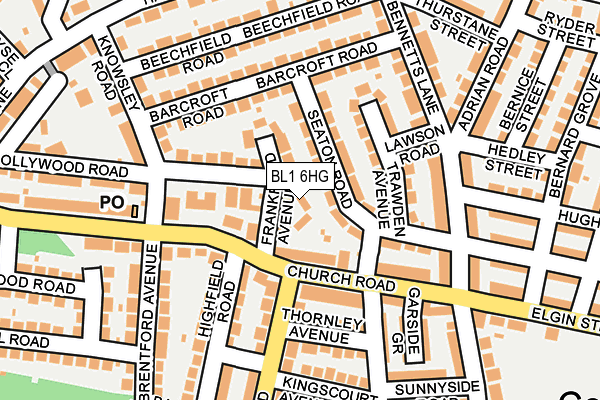 BL1 6HG map - OS OpenMap – Local (Ordnance Survey)