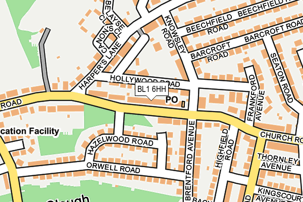BL1 6HH map - OS OpenMap – Local (Ordnance Survey)