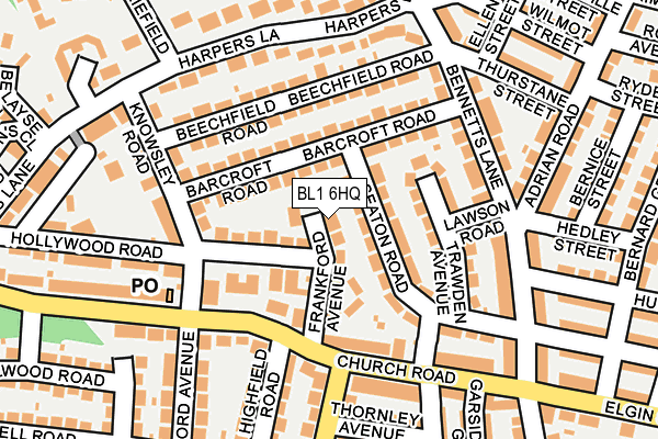 BL1 6HQ map - OS OpenMap – Local (Ordnance Survey)