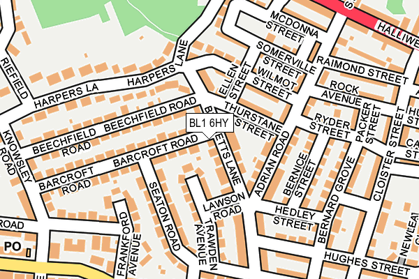 BL1 6HY map - OS OpenMap – Local (Ordnance Survey)