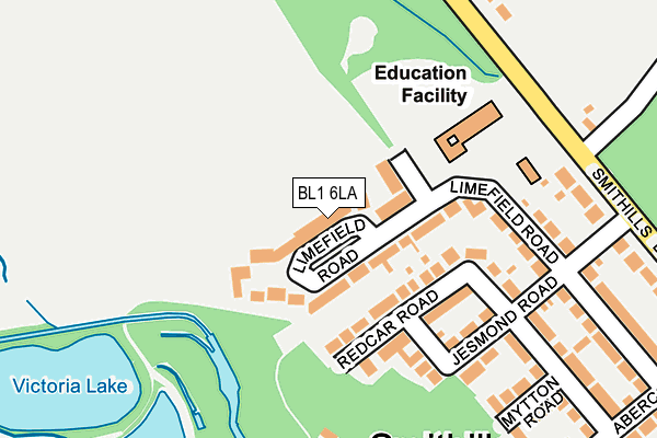 BL1 6LA map - OS OpenMap – Local (Ordnance Survey)