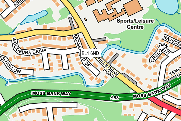 BL1 6ND map - OS OpenMap – Local (Ordnance Survey)
