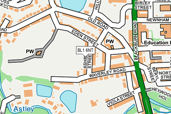 BL1 6NT map - OS OpenMap – Local (Ordnance Survey)