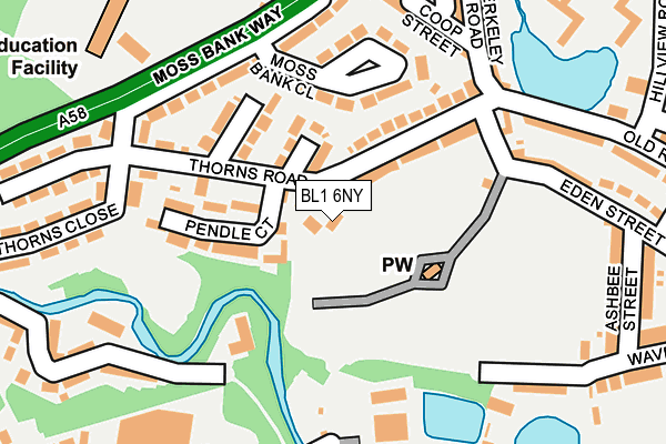 BL1 6NY map - OS OpenMap – Local (Ordnance Survey)