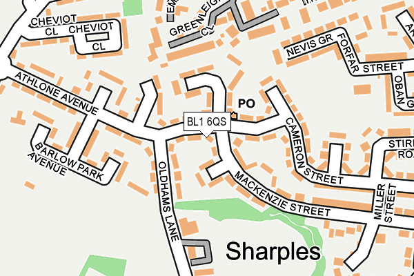 BL1 6QS map - OS OpenMap – Local (Ordnance Survey)