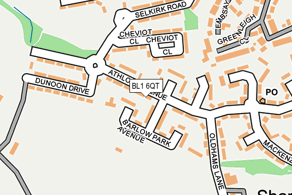 BL1 6QT map - OS OpenMap – Local (Ordnance Survey)