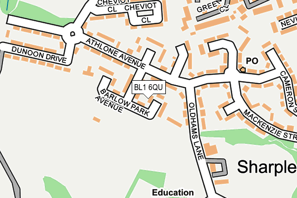 BL1 6QU map - OS OpenMap – Local (Ordnance Survey)
