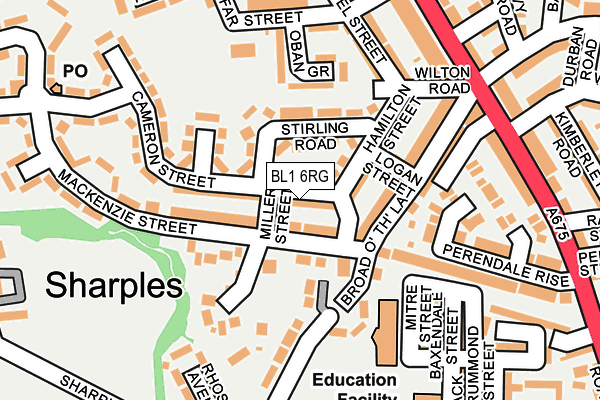 BL1 6RG map - OS OpenMap – Local (Ordnance Survey)