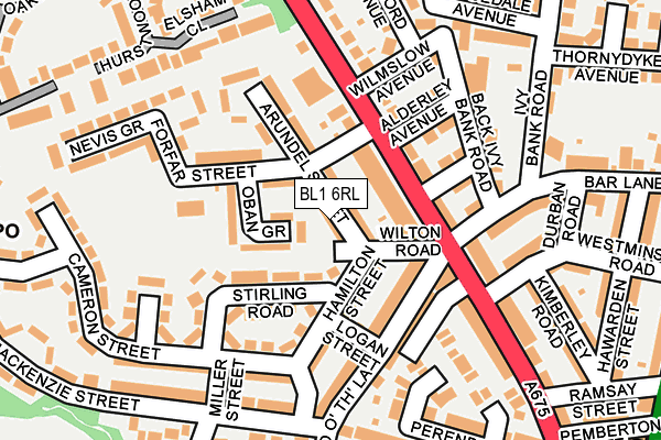 BL1 6RL map - OS OpenMap – Local (Ordnance Survey)