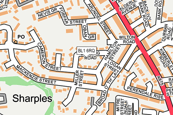 BL1 6RQ map - OS OpenMap – Local (Ordnance Survey)