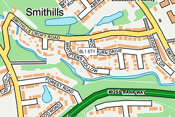 BL1 6TY map - OS OpenMap – Local (Ordnance Survey)