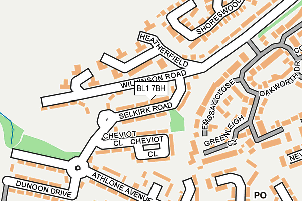 BL1 7BH map - OS OpenMap – Local (Ordnance Survey)