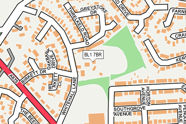 BL1 7BR map - OS OpenMap – Local (Ordnance Survey)